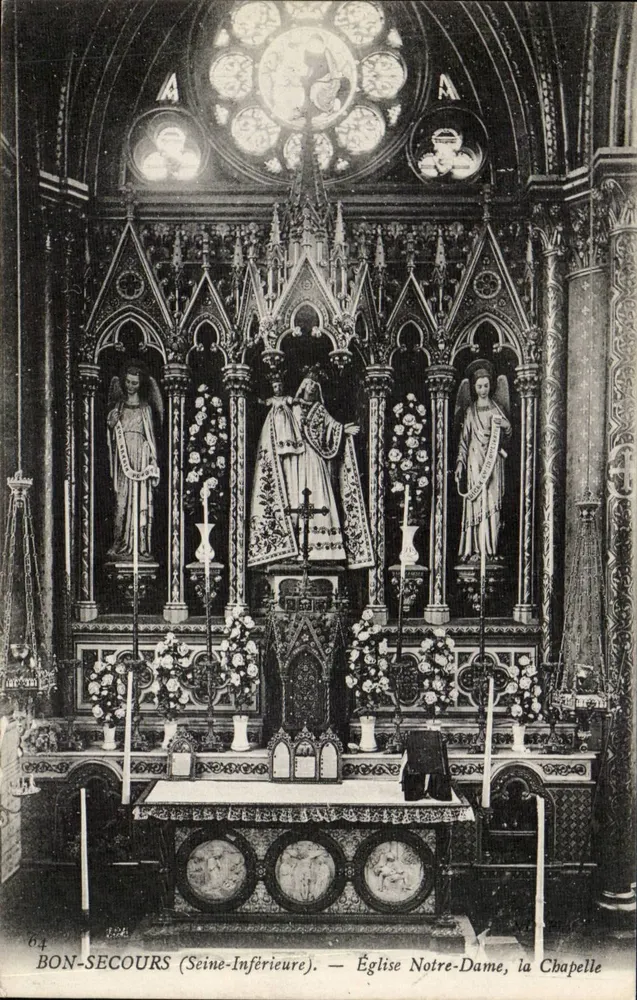 Bonsecours (Seine-Inférieure) — Kirche Notre-Dame, die Kapelle - Vorderseite