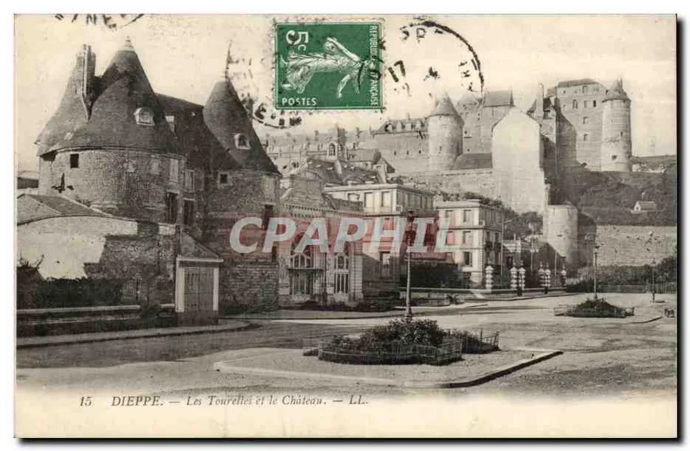 Dieppe — As Torres e o Castelo — LL. - Frente