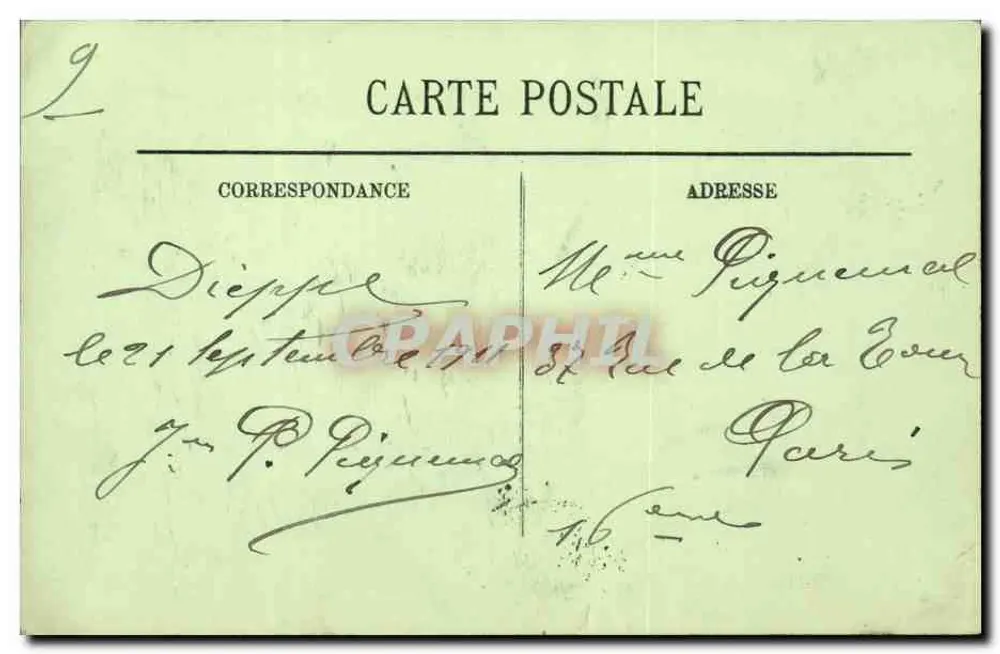 Dieppe — As Torres e o Castelo — LL. - Verso