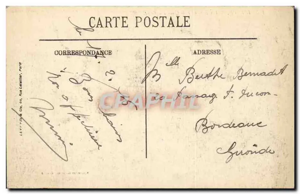 Dieppe — Die Basins und Quai Duquesne — Verlag: Rouxelle & Cie, Dieppe - Rückseite