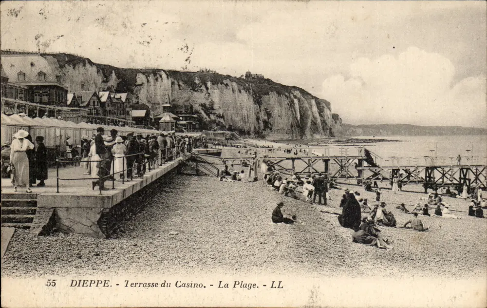Dieppe - Terrasse do Casino - A Praia - LL - Frente
