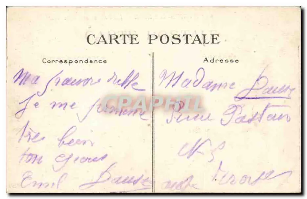 Sainte-Adresse — Die Klippe und das Hotel — Verlag E. Tixier, Nr. 68 - Rückseite