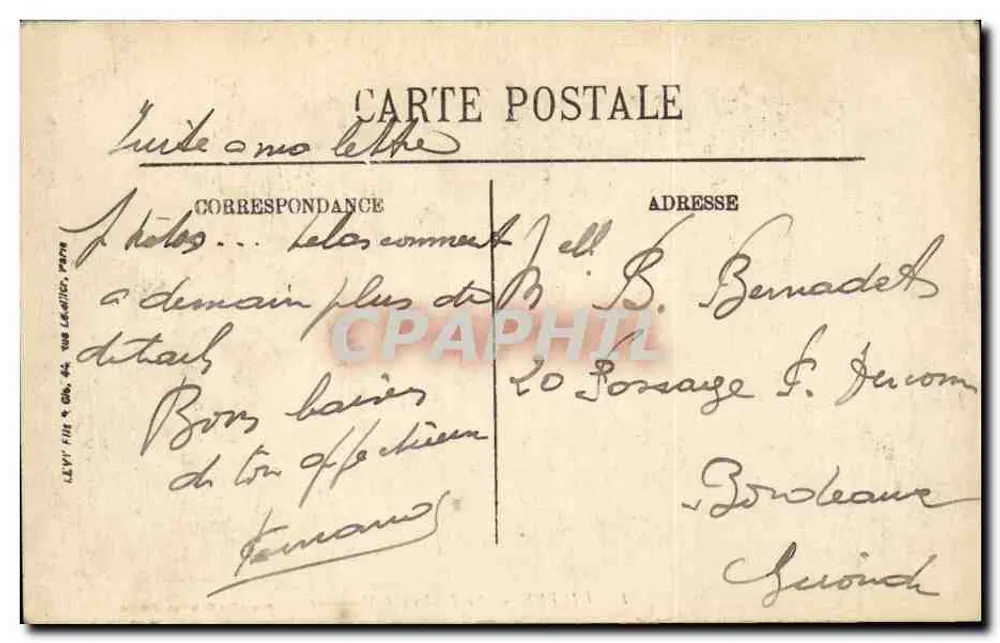 Dieppe — O Boulevard Maritime — Nouvelles Galeries, Dieppe - Verso