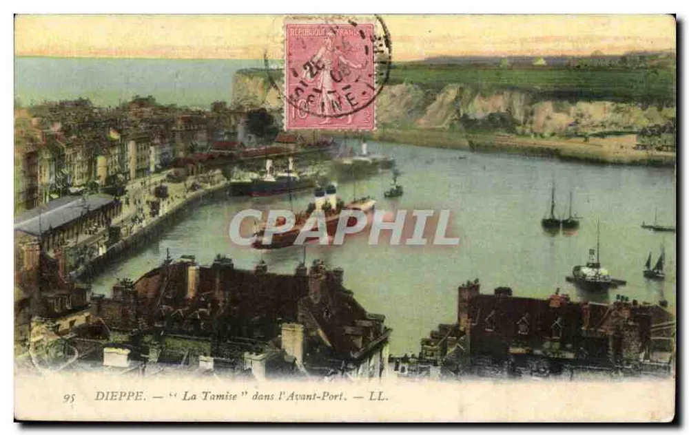 Dieppe — 'La Tamise' no Avant-Port — LL. n°95 - Frente