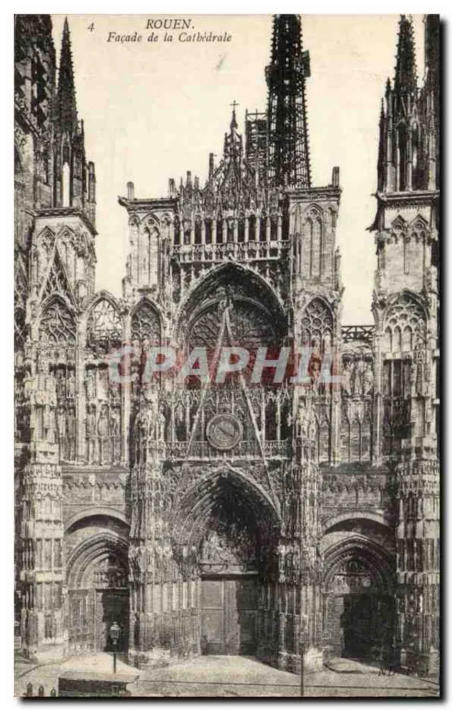 Rouen — Facha da Catedral — Editor não identificado, n°4 - Frente