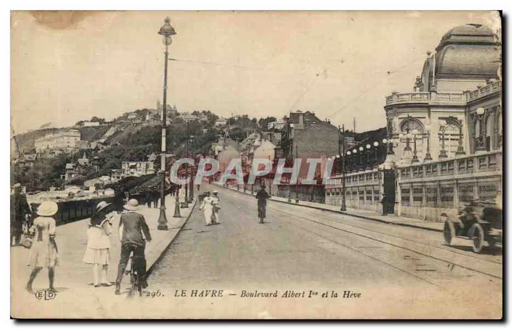 Le Havre — Boulevard Albert 1er e a Hève — Editor ELD, n° 296 - Frente