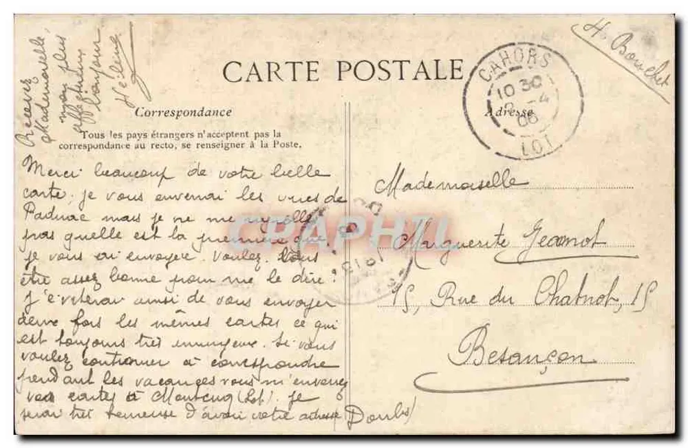 Padirac — O Lago Suspensa — Lib. Barruel, Saint-Céré (Lot) - Verso