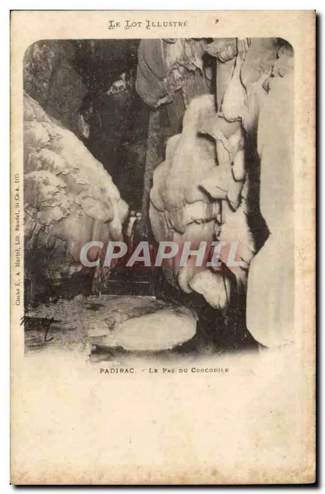 Padirac - O Passo do Crocodilo — O Lot Ilustrado, editor G. A. Martel, n° 105 - Frente