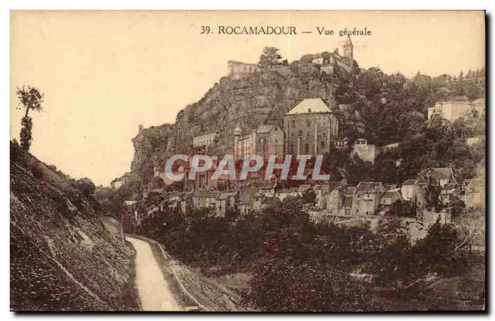 Rocamadour — Vista geral — Carta postal n°39 - Frente