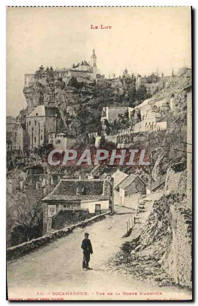 Rocamadour — Vista da estrada de chegada — Notitivue L'Ardoiche Toulouse - Frente