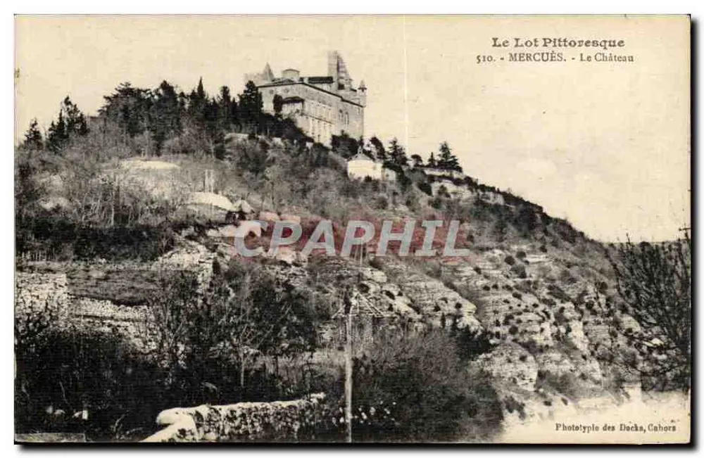 Mercuès - O Castelo — O Lote Pitoresco — Fototipia dos Docks, Cahors - Frente