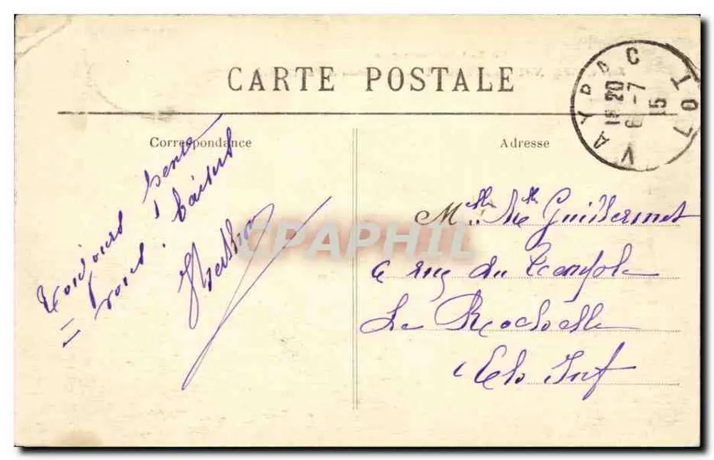 Castelnau-Bretenoux — Schloss und allgemeiner Blick — Verlag République Française, n°801 - Rückseite