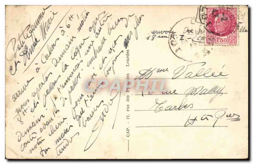 Cahors — Der Lot und das alte Stadttor — Unbekannter Verlag, Seriennummer 1008 - Rückseite