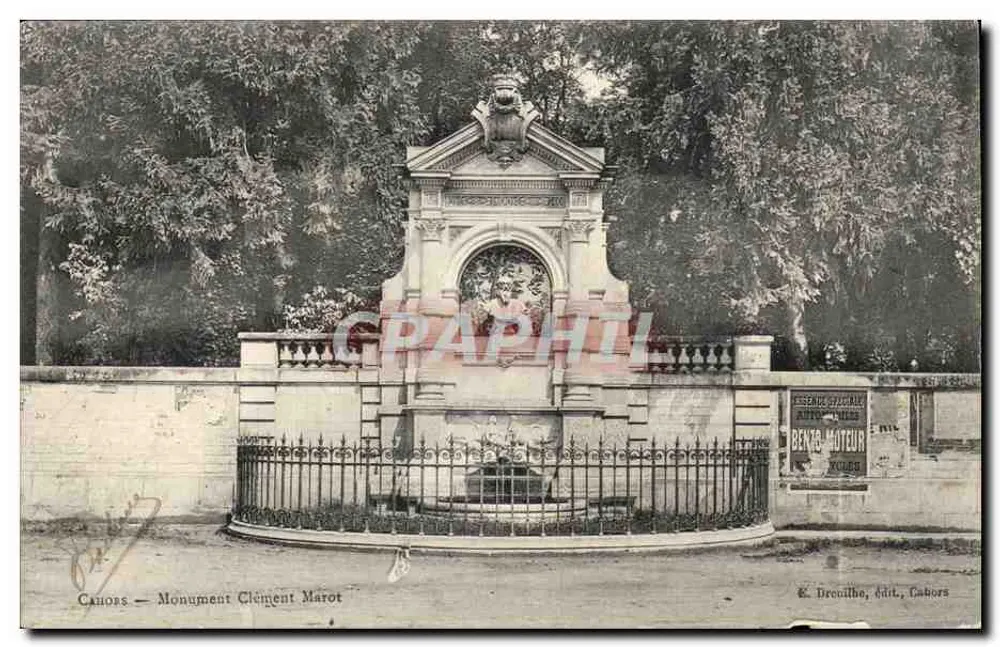 Canons — Monument Clément Marot — E. Drenilhe, editor, Cabors - Frente