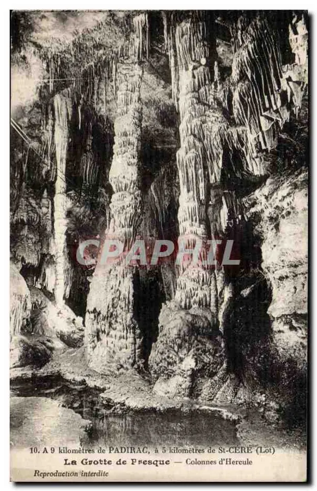A Gruta de Presque — Colunas de Hércules — Padirac, Lot - Frente