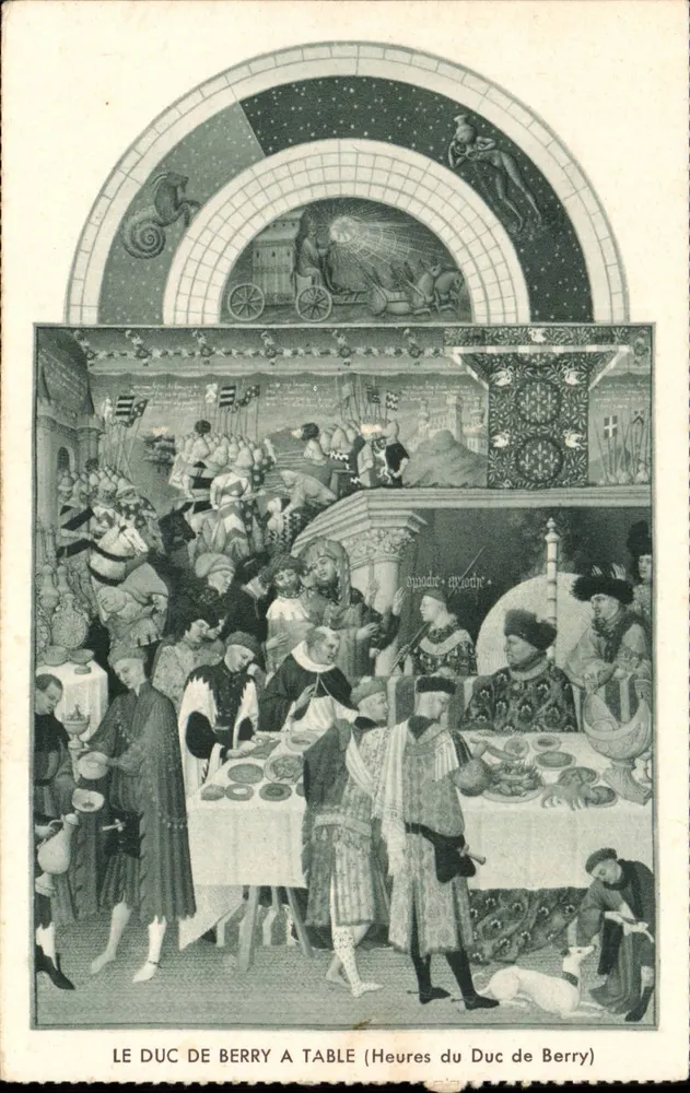 O Duque de Berry à mesa — (Horas do Duque de Berry) — Foto Draeger, Imp. Draeger - Frente
