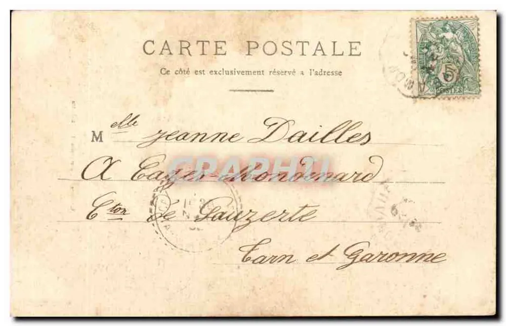 Cahors — Monumento Gambetta — E. Dreuilhe, editor - Verso