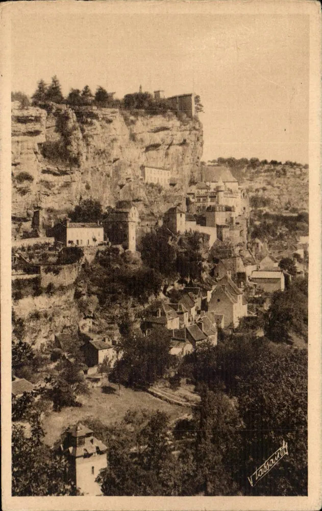 Rocamadour — Vista geral a oeste — Foto V. Tassaint - Frente