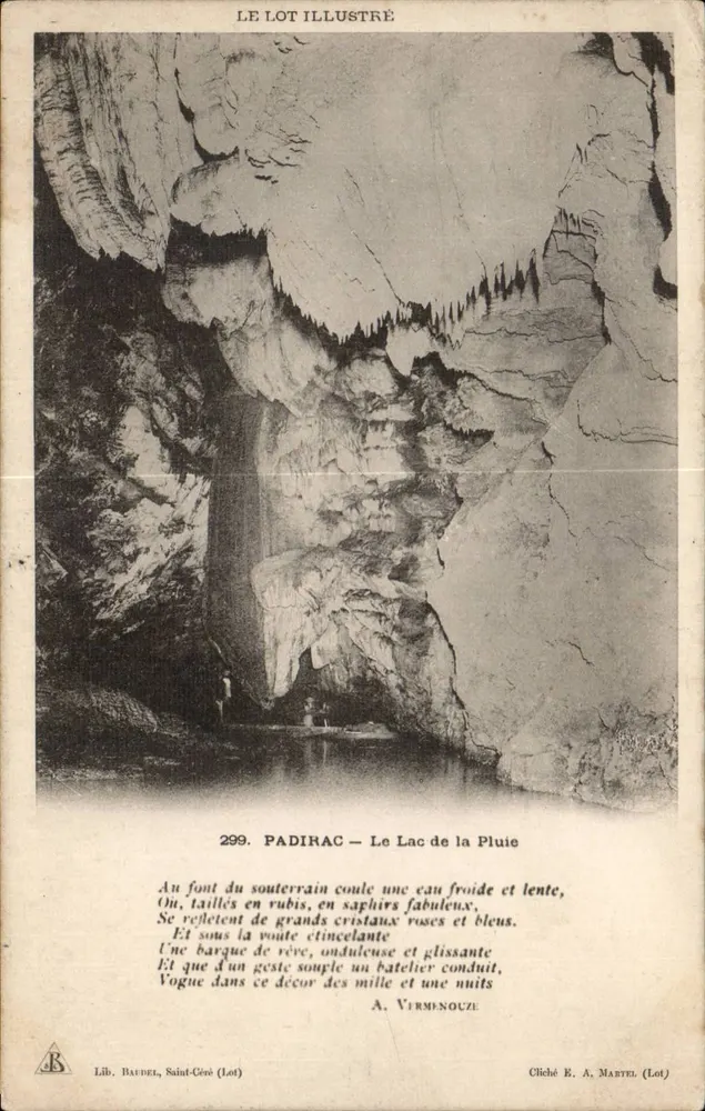 Padirac — O Lago da Chuva — Lib. Baubel, Saint-Céré (Lot) - Frente
