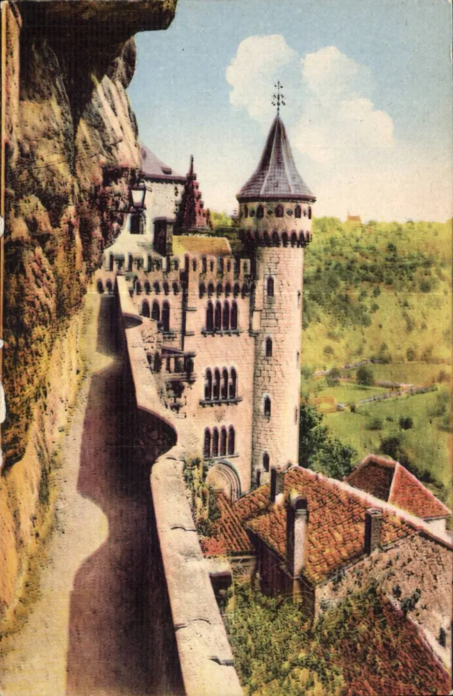 Der Bergfried von der Wohnung Marie aus gesehen — Rocamadour — C'H des Arts Photomécaniques, Paris - Strasbourg - Vorderseite
