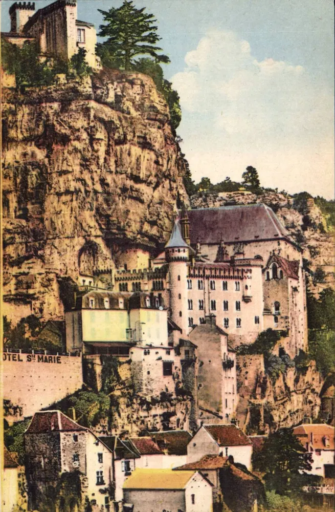 Der Felsen von der Straße nach Cahors gesehen — Hotel Sainte-Marie — C° des Arts Poitou-Français, Straßburg - Vorderseite