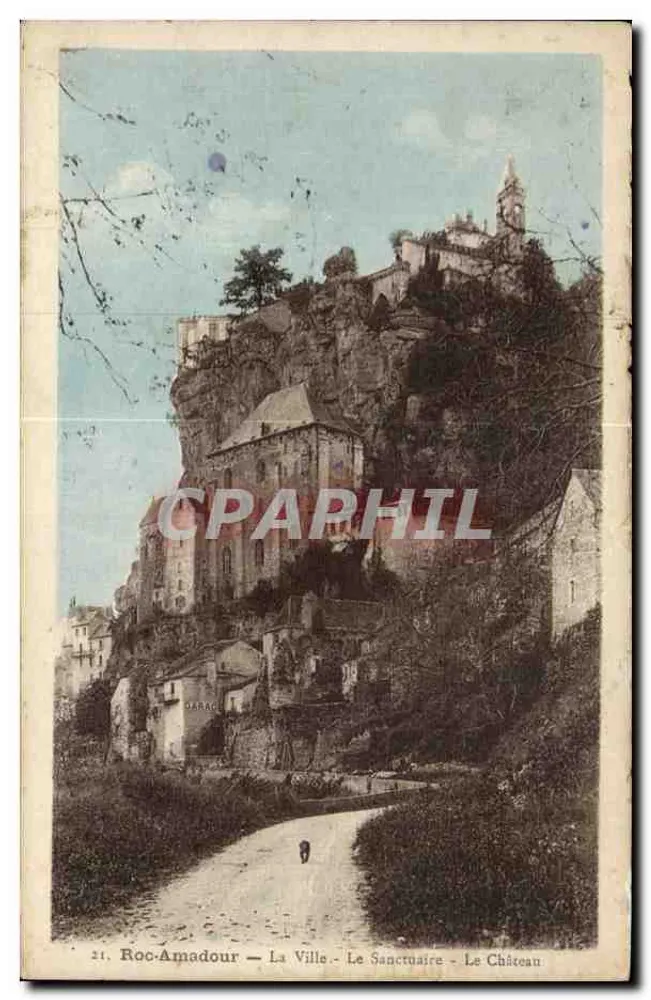 Roc-Amadour — Die Stadt — Der Heiligtum — Der Schloss — Verleger: Henri Baudais Druck, 2, Cité Tourbais - Vorderseite
