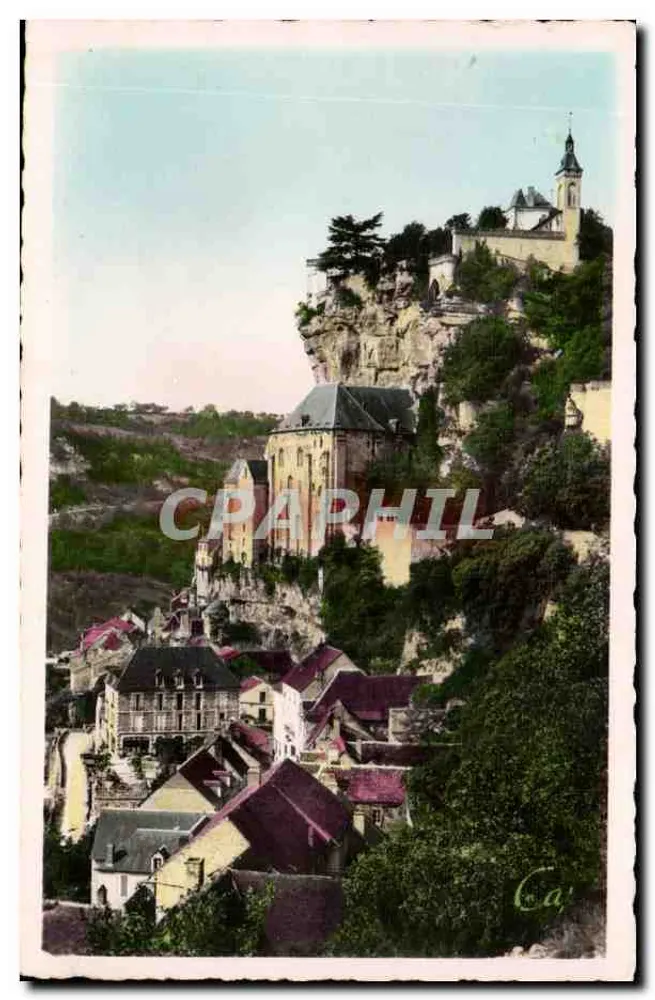 Rocamadour — A vista do rochedo da estrada — Cie des Arts Photomécaniques, Paris - Frente