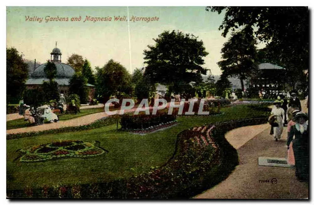 Tal-Gärten und Magnesia-Quelle — Harrogate — Valentine's Series - Vorderseite