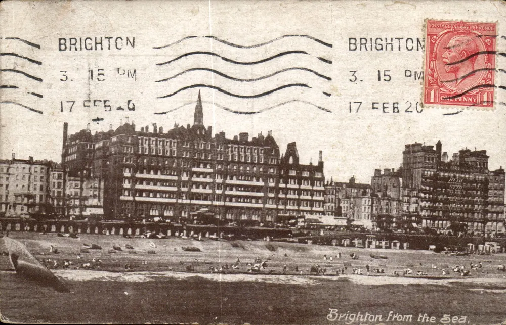 Brighton vom Meer — Marius King and Queen Hotel — Verlag M.C. Series - Vorderseite