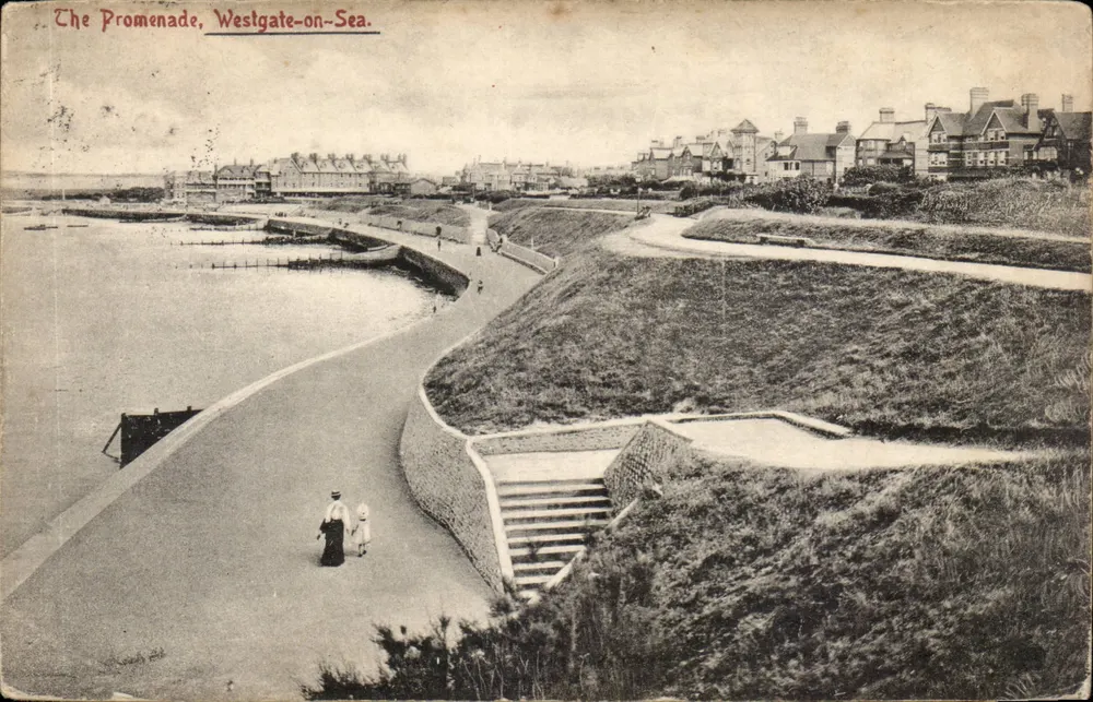 Die Promenade, Westgate-on-Sea — Panoramablick — C. Edwards, St. Mildred's Road - Vorderseite