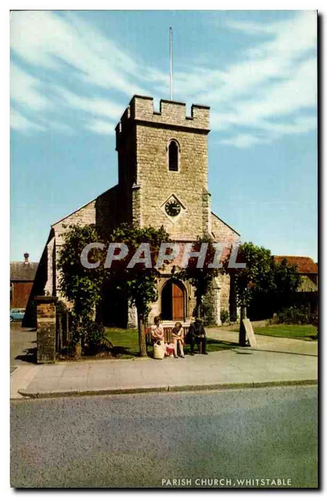 Parochiale Kirche von Whitstable — Ansicht der Fassade mit Turm — Salmon Cameracolour - Vorderseite
