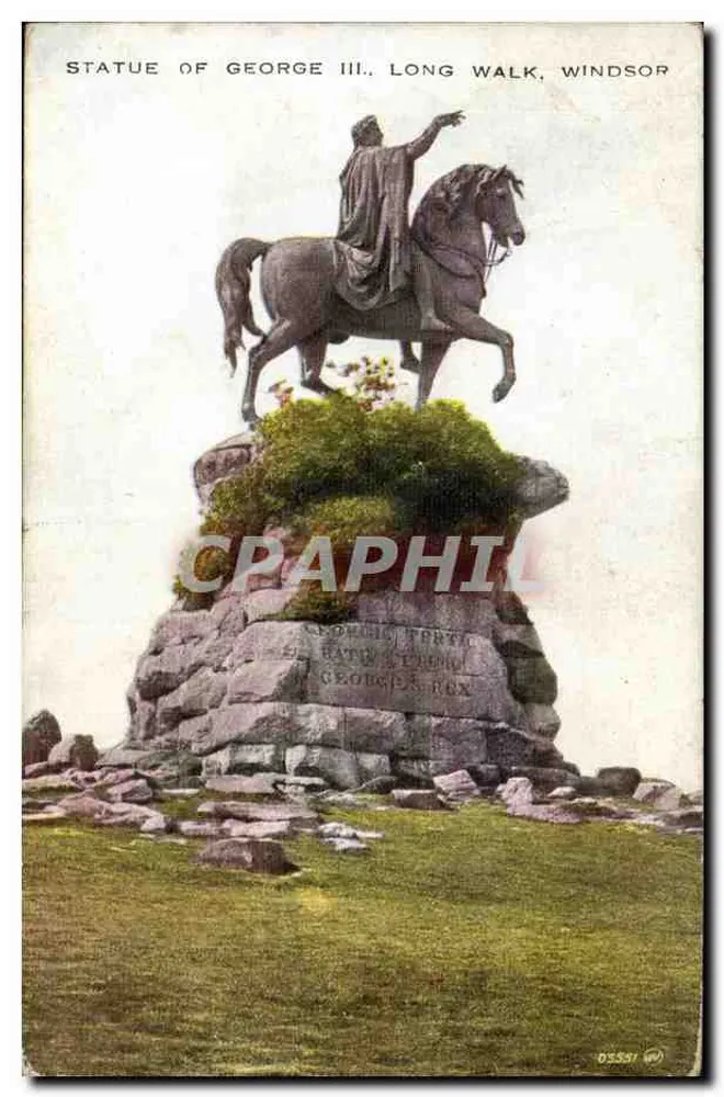 Statue von George III, Long Walk, Windsor — Valentin's Series, n° 26-1 - Vorderseite