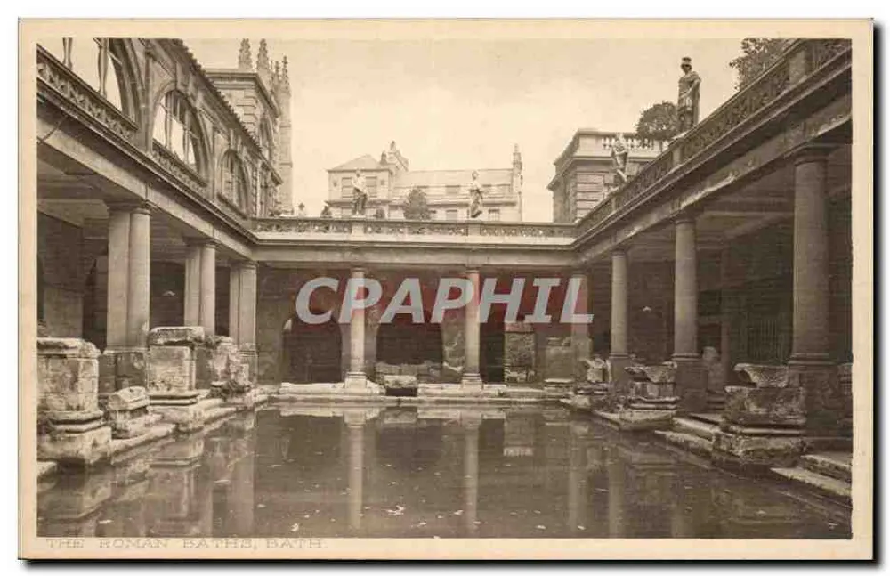 Die römischen Bäder, Bath — Innenansicht des Beckens — Verleger unbekannt, Seriennummer 7542 - Vorderseite