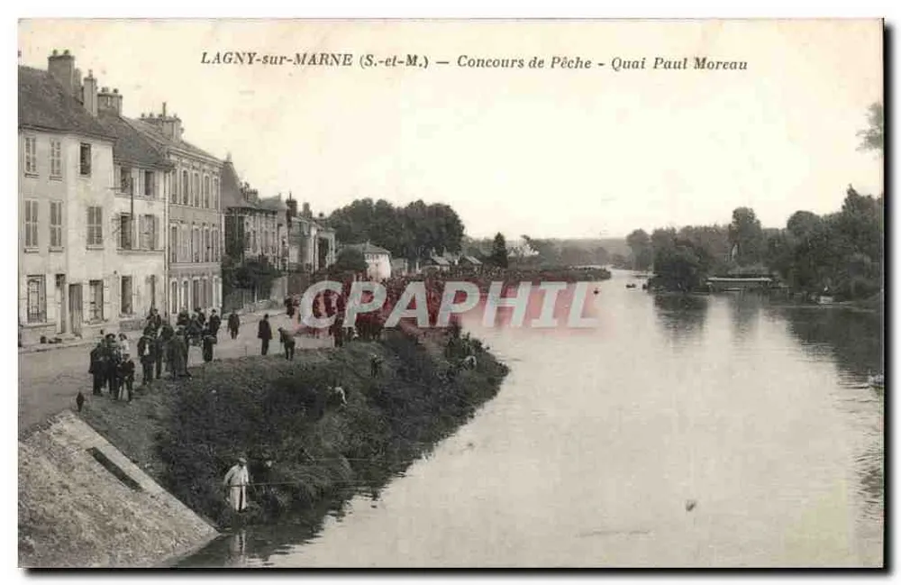Lagny-sur-Marne — Concours de Pêche — Quai Paul Moreau - Recto