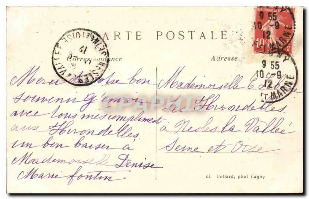 Lagny-sur-Marne — Concours de Pêche — Quai Paul Moreau - Verso