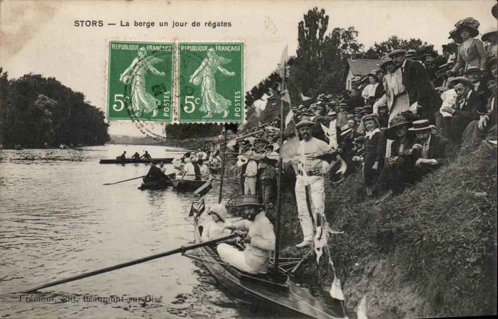 STORS — La riva in un giorno di regate — Frémont, edito da Beaumont-sur-Oise - Recto