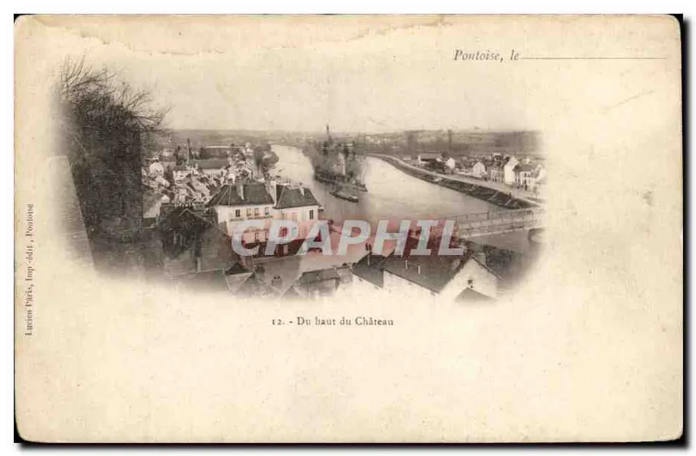 Pontboise, o - Do alto do Castelo — Lucien Paris, Imp.édit. - Pontboise - Frente