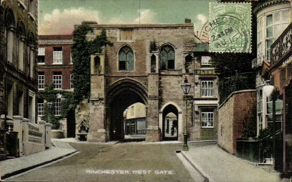 Winchester West Gate — historische Ansicht — unbekannter Verleger, Seriennummer nicht sichtbar - Vorderseite