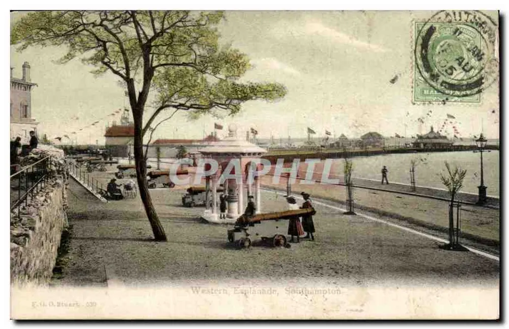 Westliche Esplanade, Southampton — Ansicht des Hafens — G. L. O. Huurb, Nr. 539 - Vorderseite