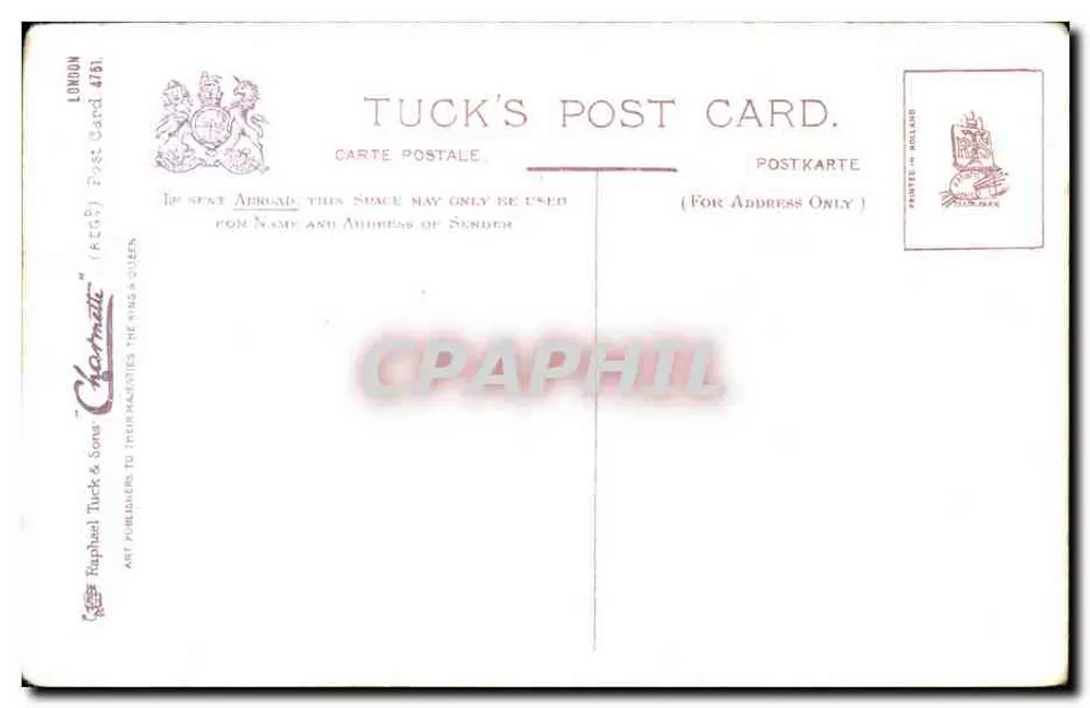 Ansicht von London — Westminster Bridge — Verlag Chevremont - Rückseite
