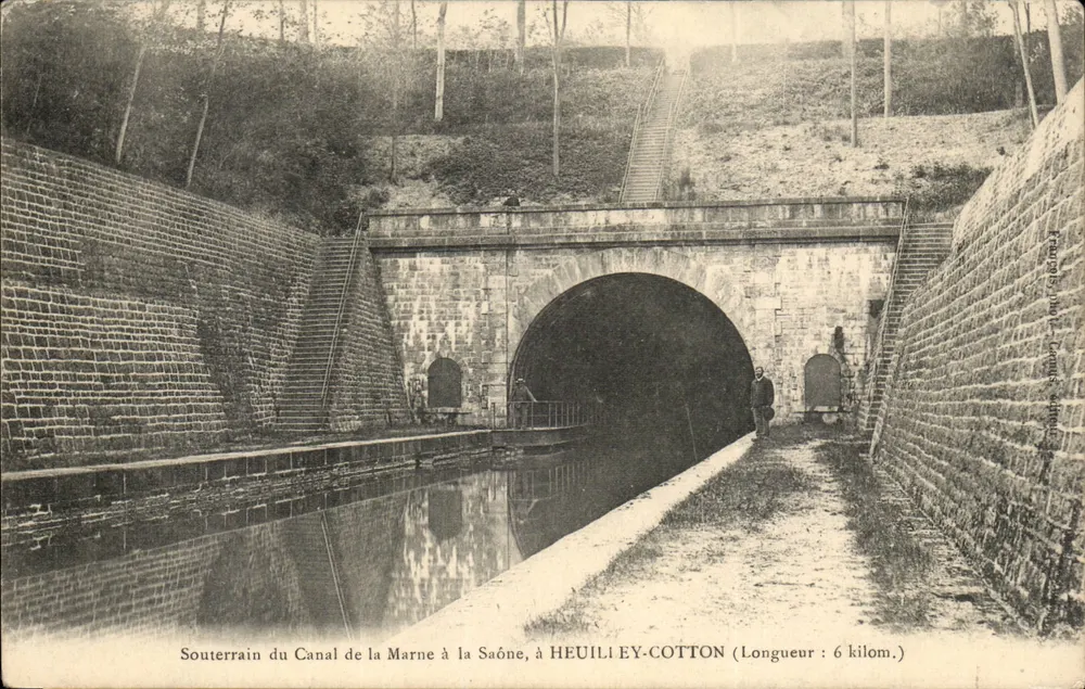 Untergrund des Kanals Marne à la Saône in Heuille-Cotton — Länge: 6 Kilometer — Verlag: François, 1901 - Vorderseite