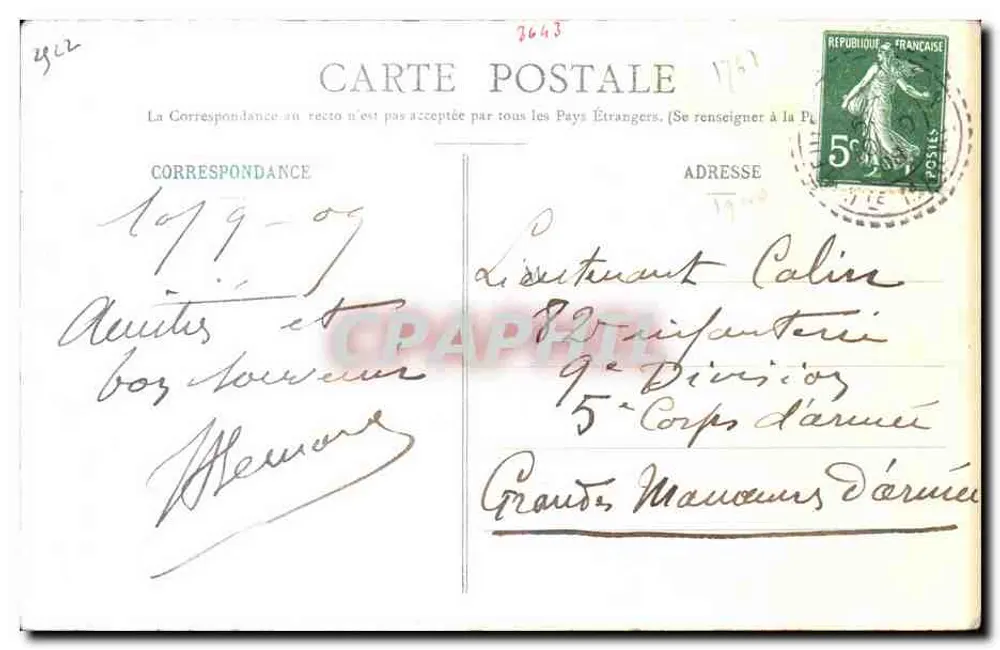 Untergrund des Kanals Marne à la Saône in Heuille-Cotton — Länge: 6 Kilometer — Verlag: François, 1901 - Rückseite