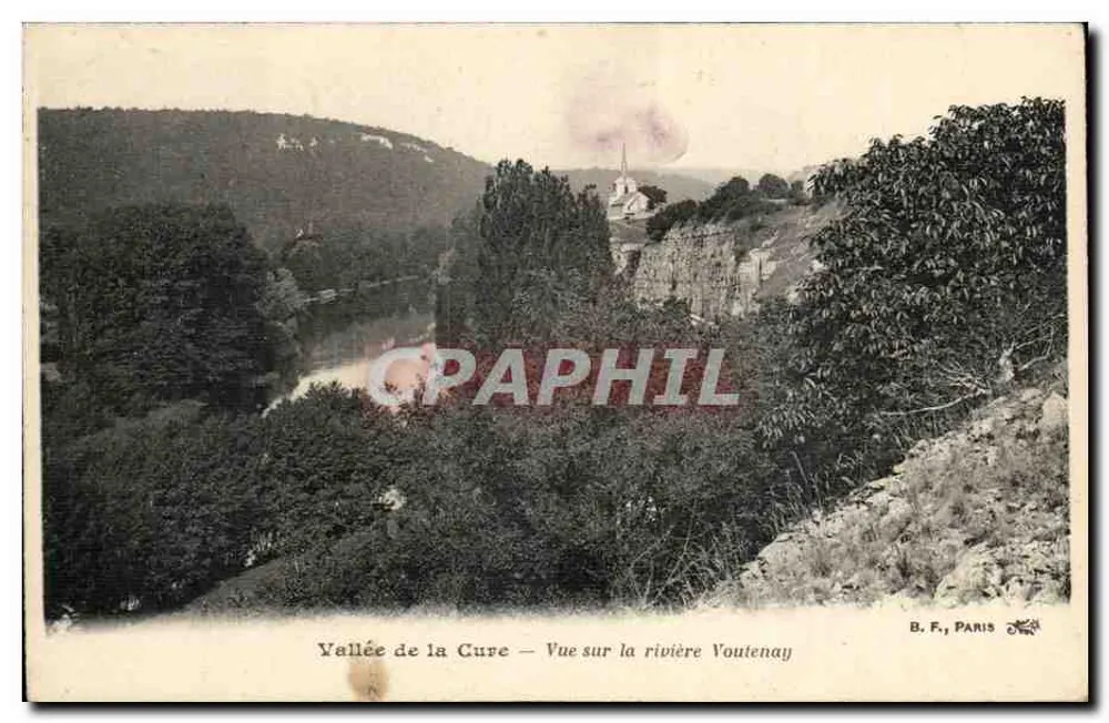 Tal der Cure — Ansicht des Flusses Voutenay — B. F., PARIS - Vorderseite