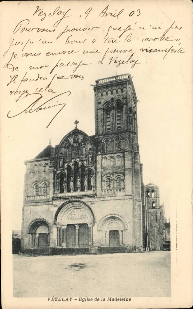 Vézelay — Igreja da Madeleine — editor não identificado, número de série não visível - Frente