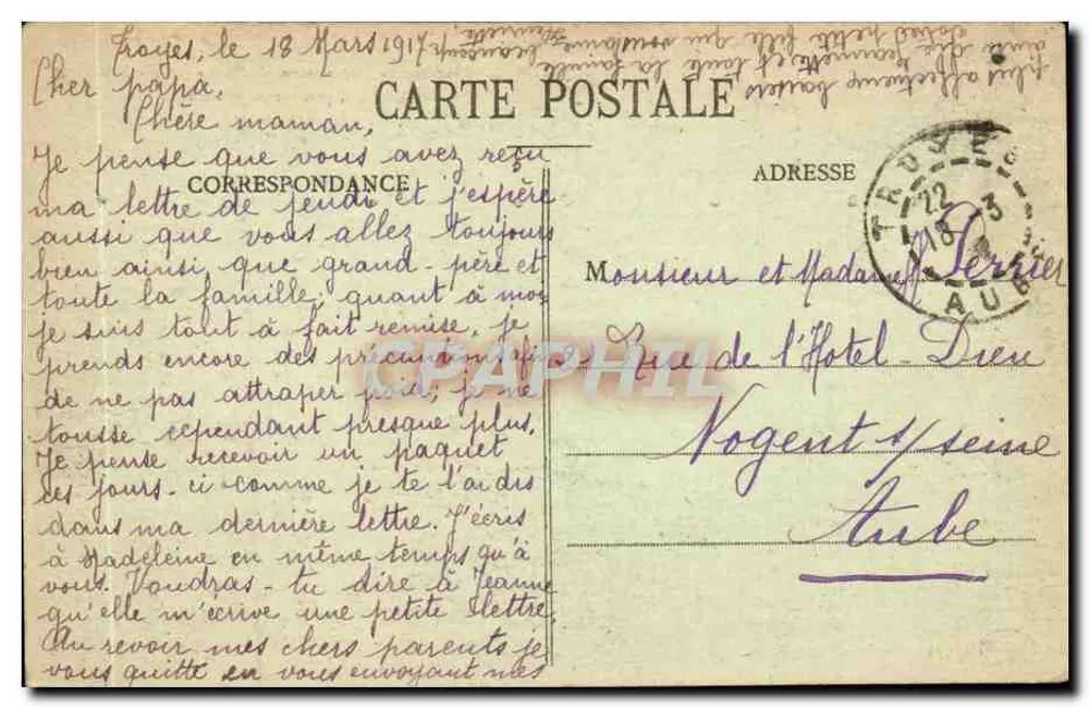 Troyes - Hauptstadt des Departements Aube (51.450 Einwohner) - Allgemeine Ansicht von der Madeleine - Rückseite