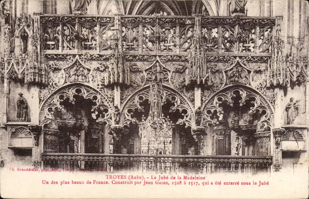 Troyes (Aube) - O Jubé da Madeleine — Ch. Granddidier, fot. edit., Troyes - Frente