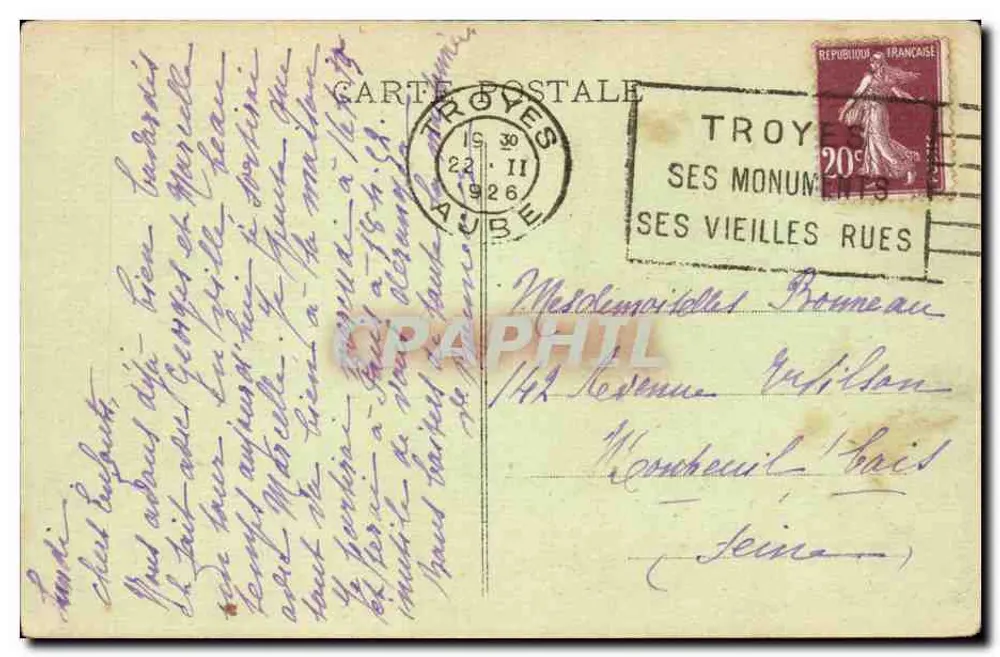 Troyes (Aube) - O Jubé da Madeleine — Ch. Granddidier, fot. edit., Troyes - Verso