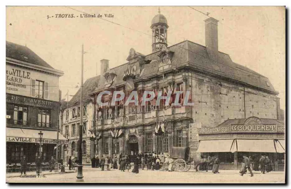 Troyes - Het Stadhuis — Collectie T.P.G. - Voorkant