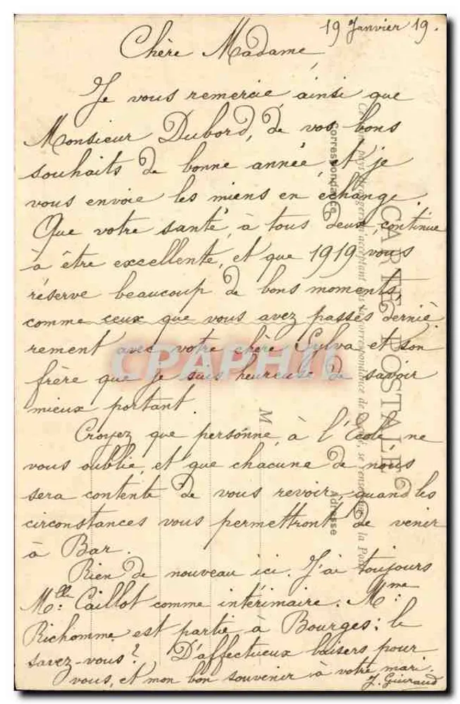 Bar-sur-Aube — Der Fluss Aube und das Hochmühle — Verlag R. W., Bar-sur-Aube - Rückseite