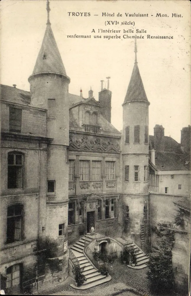 Troyes — Hotel de Vauluisant — Mon. Hist. (16. Jahrhundert) — Verlag Brunetier - Vorderseite